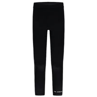Black leggings with a brand logo on a white background