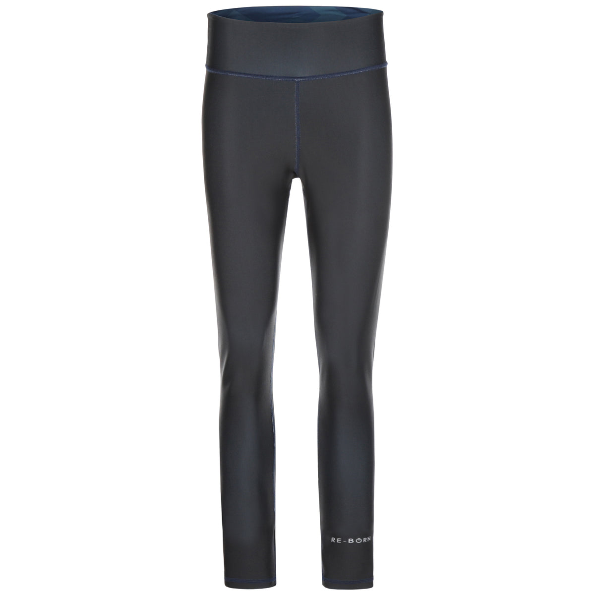 Re-Born Sport Dames legging tight reversible navy with flat seams and pocket in waistband, you can wear the legging inside out.