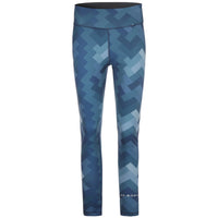 Re-Born Sports Dames legging tight reversible printed camo blauw voorkant 